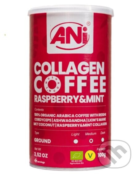 Kolagén Raspberry&Mint mletá káva plechovka - Ani