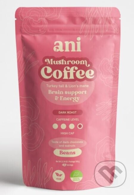 ANi Mushroom Coffee Brain suport & Energy - zrnková káva - Ani