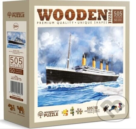 Dřevěné puzzle Titanik 505 dílků - Wooden City