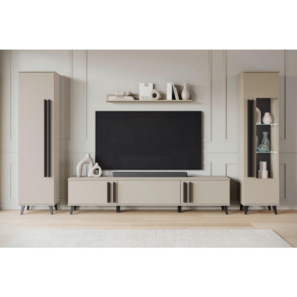 XXXL OBÝVACÍ STĚNA, béžová