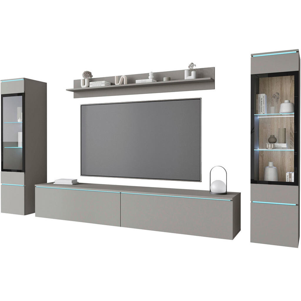 XXXL OBÝVACÍ STĚNA, šedá