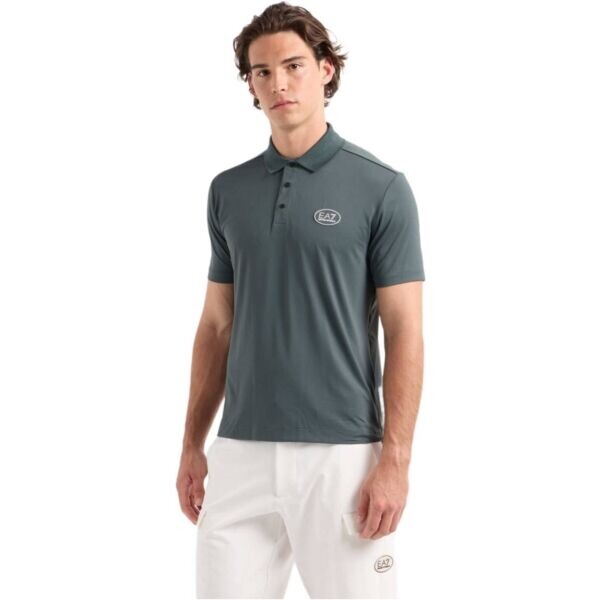 EA7 DYNAMIC ATHLETE GOLF Pánská polokošile, tmavě šedá, velikost