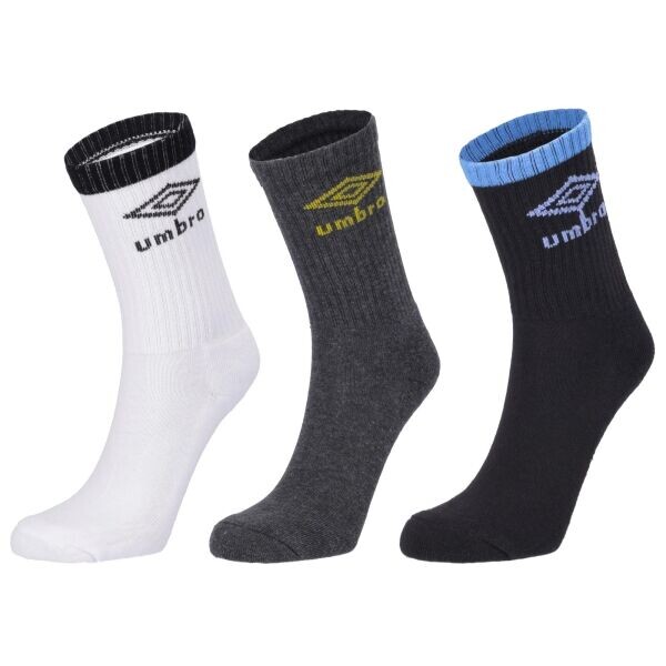Umbro STRIPED CREW SOCKS JNR - 3 PACK Dětské ponožky, mix, velikost