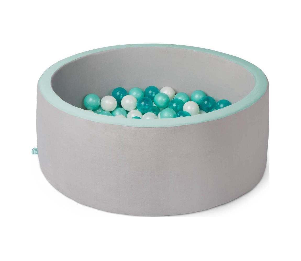 B-Toys B-Toys - Dětský suchý bazén s míčky pr. 89 cm šedá/tyrkysová