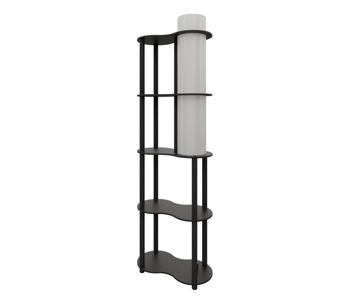 Stojací lampa s poličkami NOTO 1xE27/40W/230V černá