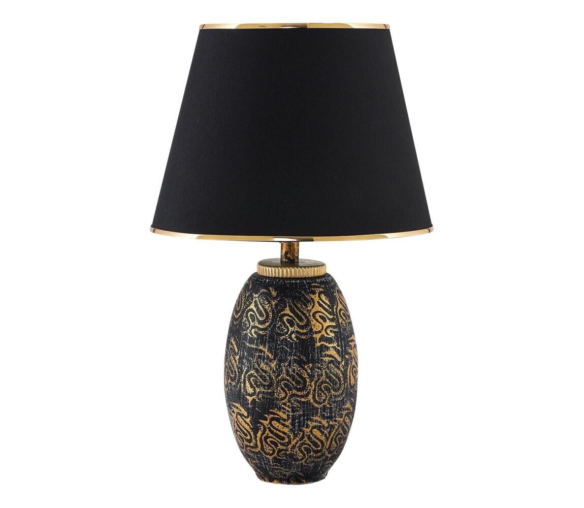 Stolní lampa RAMZES 1xE27/40W/230V černá/zlatá