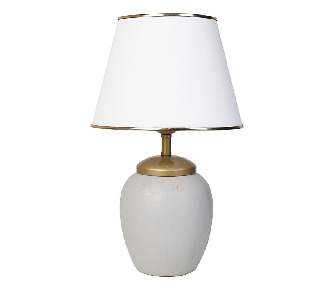 Stolní lampa RAMZES 1xE27/40W/230V bílá/šedá