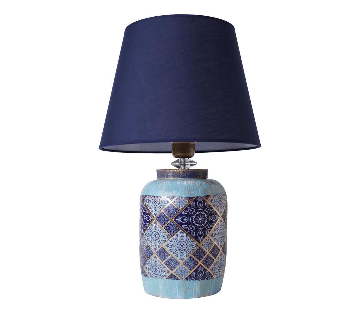 Stolní lampa RAMZES 1xE27/40W/230V modrá
