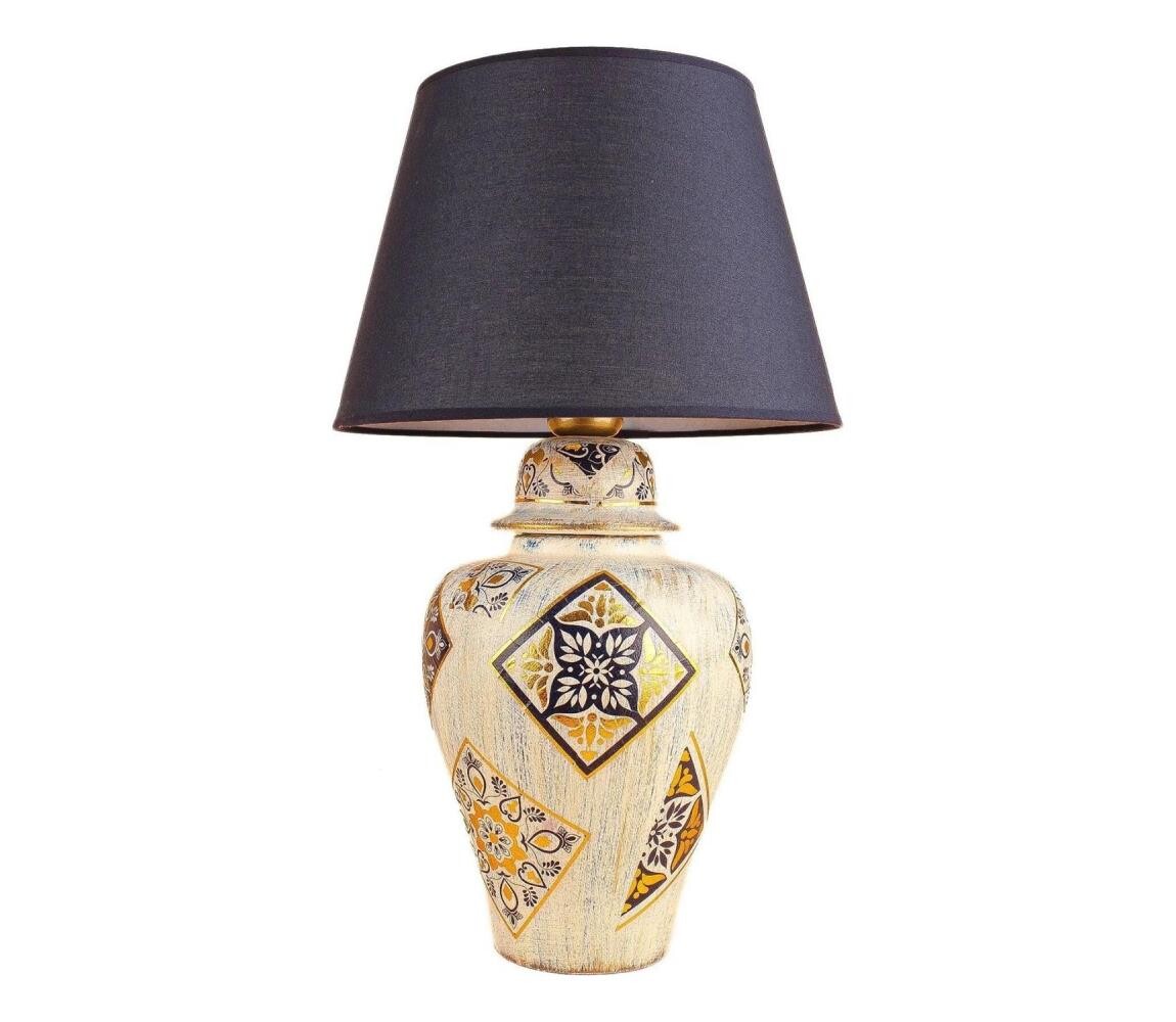 Stolní lampa RAMZES 1xE27/40W/230V modrá/béžová