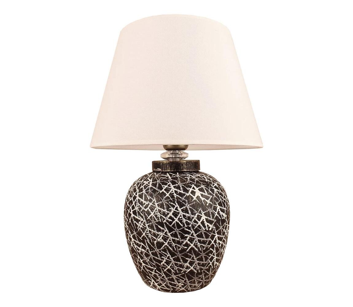 Stolní lampa RAMZES 1xE27/40W/230V bílá/černá