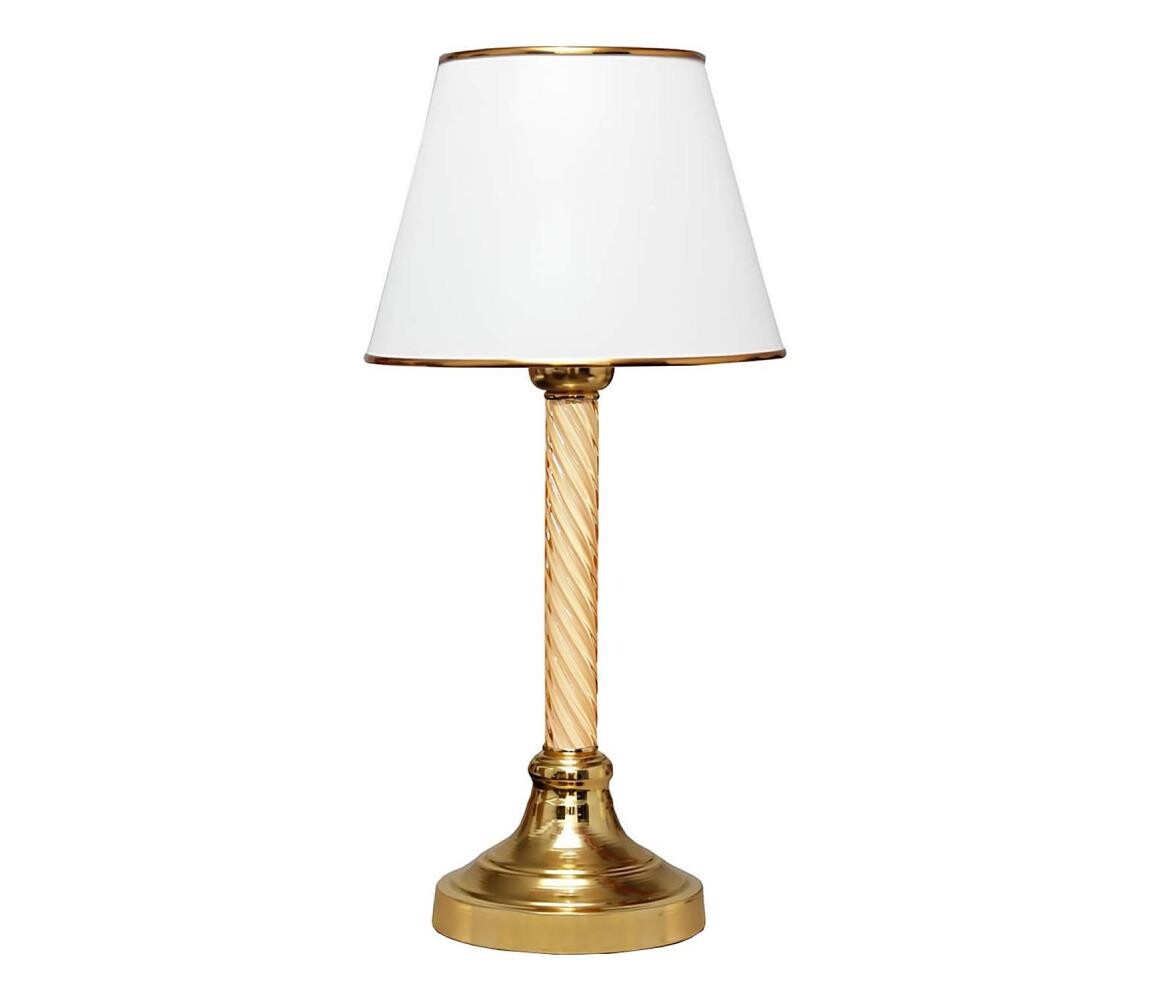 Stolní lampa AYD 1xE27/40W/230V bílá/zlatá