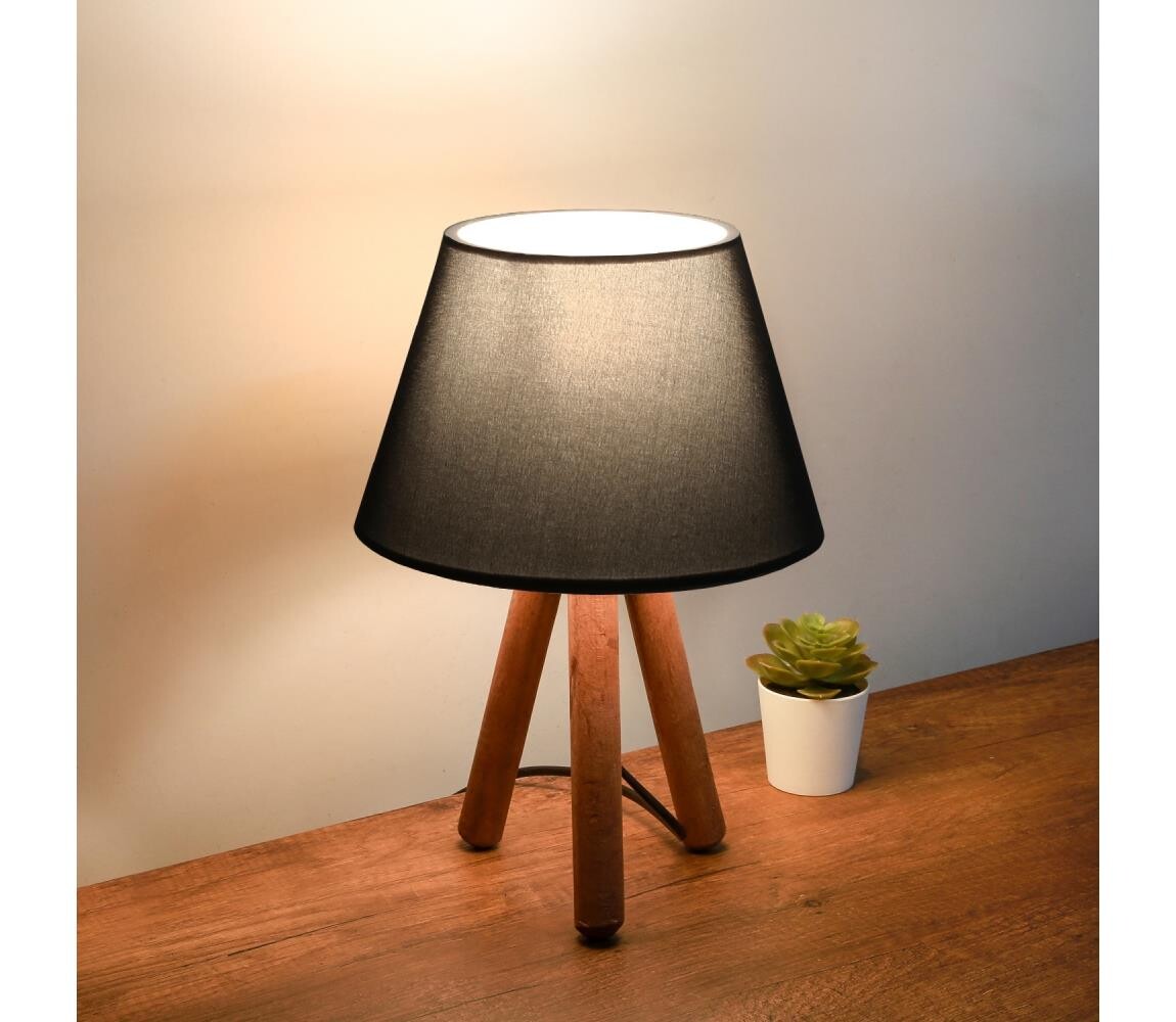 Stolní lampa AYD 1xE27/40W/230V hnědá/antracit