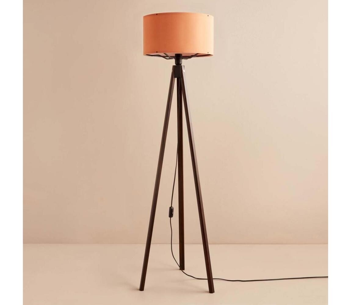 Stojací lampa AYD 1xE27/40W/230V hnědá/oranžová