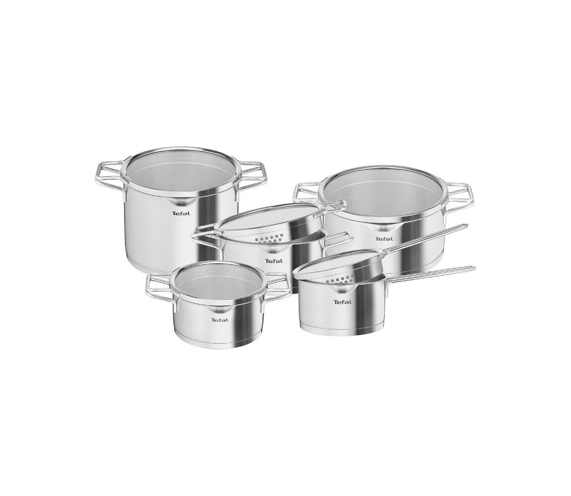 Tefal Tefal - Sada hrnců 10 ks NORDICA nerez