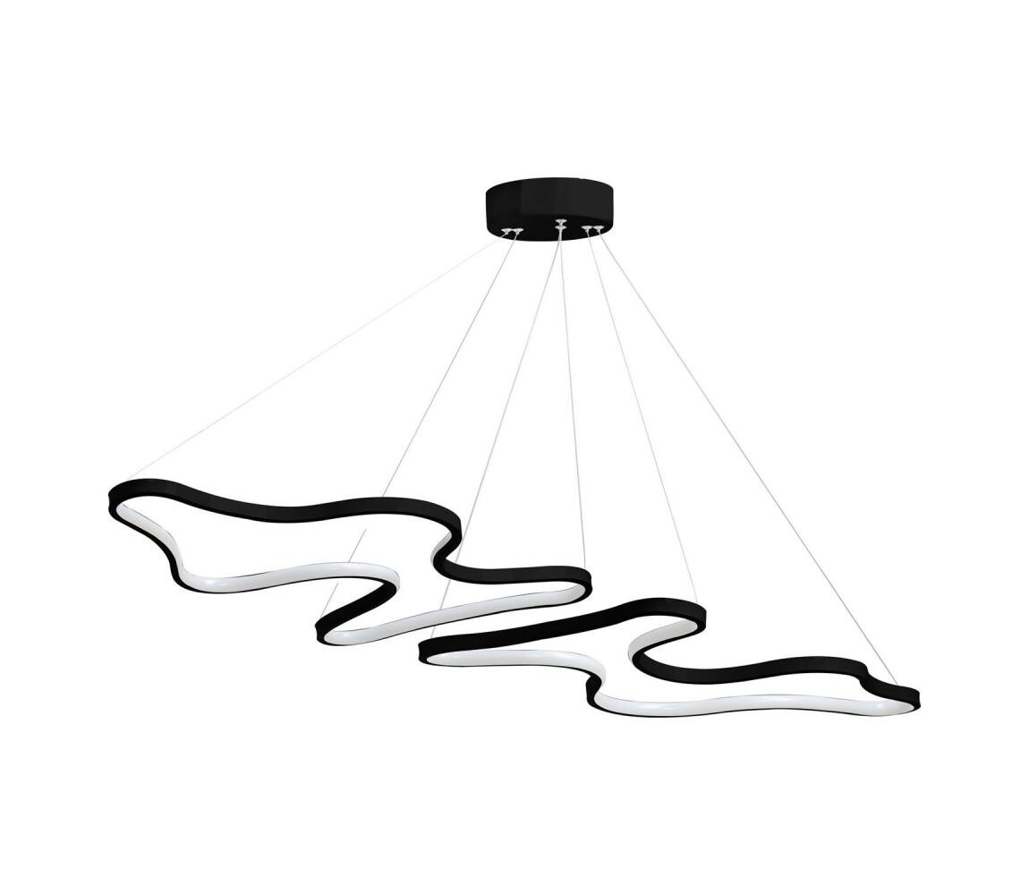 LED Lustr na lanku DUPLE ARTISAN LED/80W/230V 4000K černá