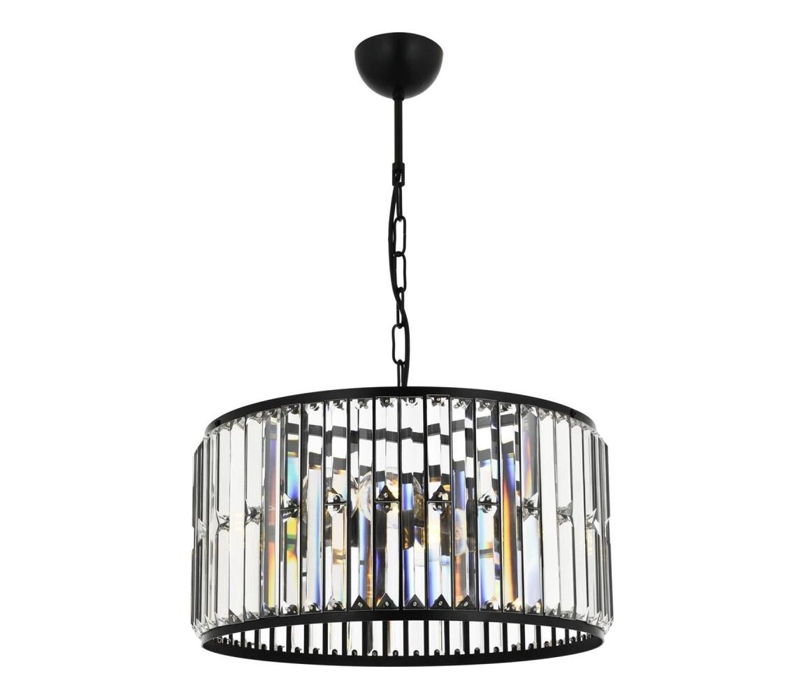 Lustr na řetězu PUNE 3xE27/40W/230V černá