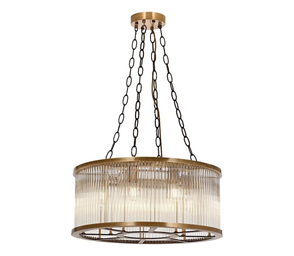 Lustr na lanku CRYSTALLINE 8xE27/40W/230V bronzová