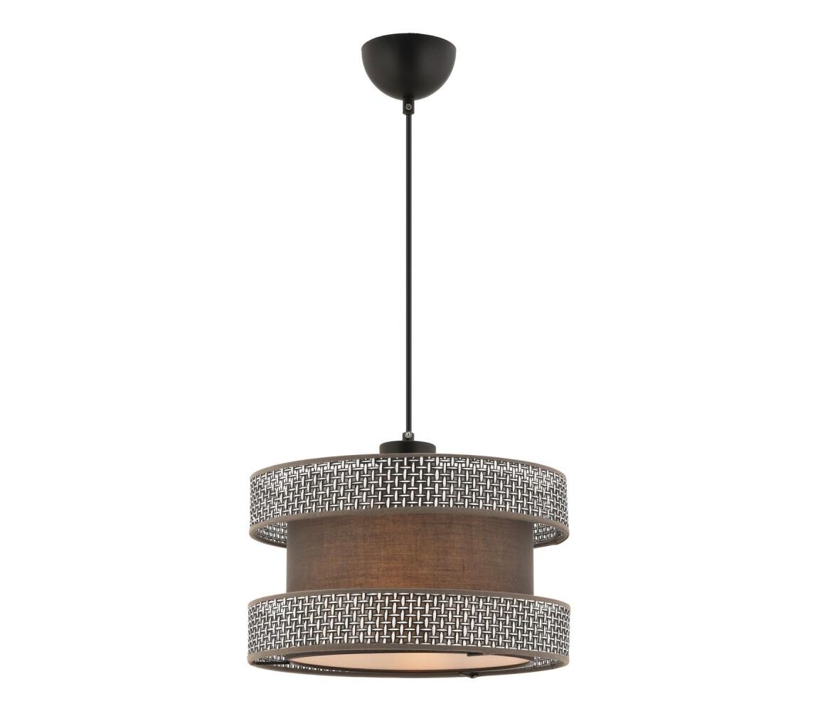 Lustr na lanku HALO 1xE27/60W/230V hnědá/šedá