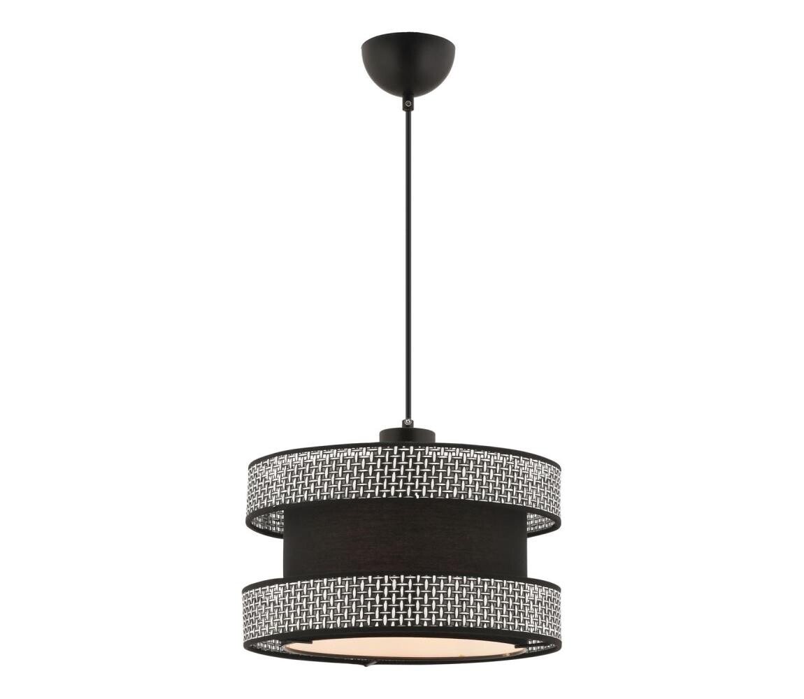 Lustr na lanku HALO 1xE27/60W/230V černá/šedá