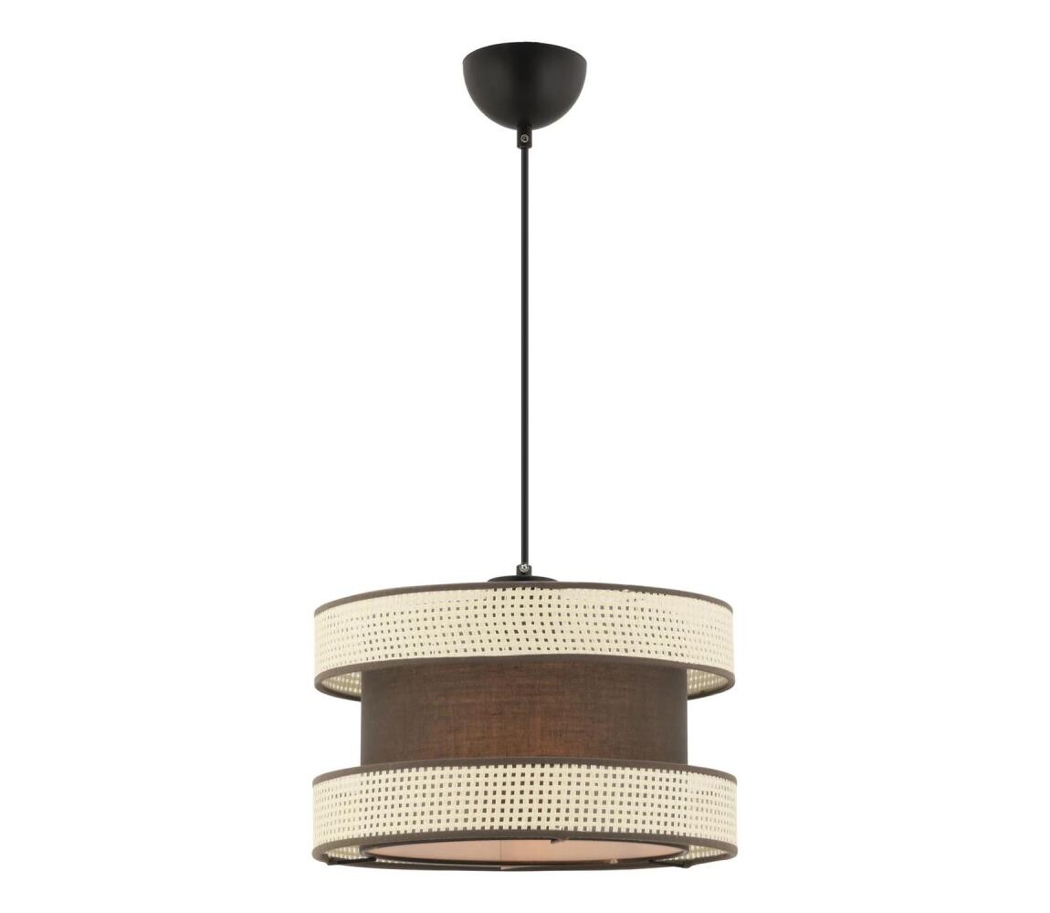 Lustr na lanku HALO 1xE27/60W/230V hnědá/krémová