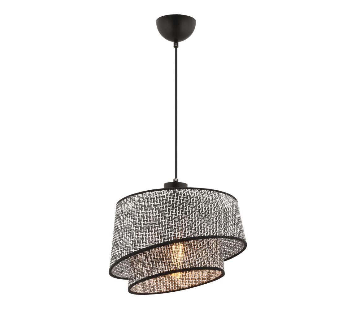 Lustr na lanku BARETTE 1xE27/60W/230V šedá/černá