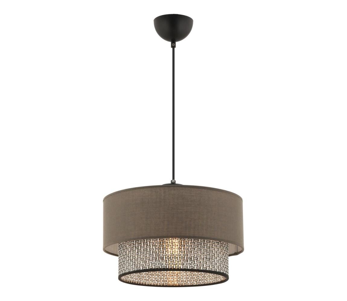 Lustr na lanku ECHO 1xE27/60W/230V hnědá/šedá