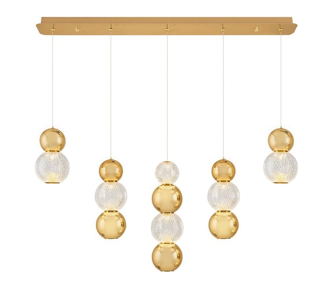 LED Lustr na lanku CREMONA LED/27W/230V 3000K zlatá