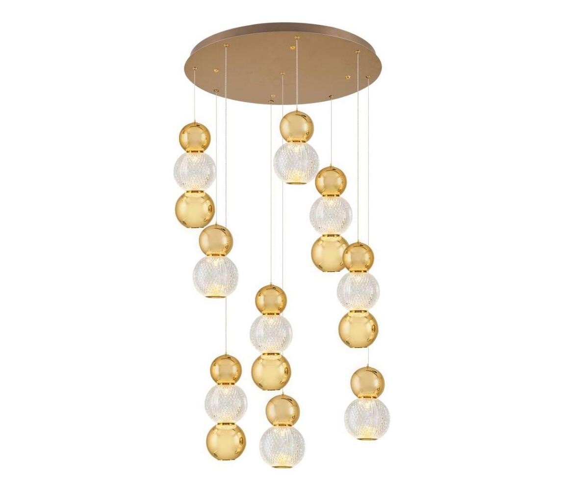 LED Lustr na lanku CREMONA LED/51W/230V 3000K zlatá