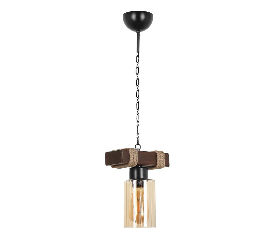 Lustr na řetězu JASMIN 1xE27/40W/230V hnědá/béžová