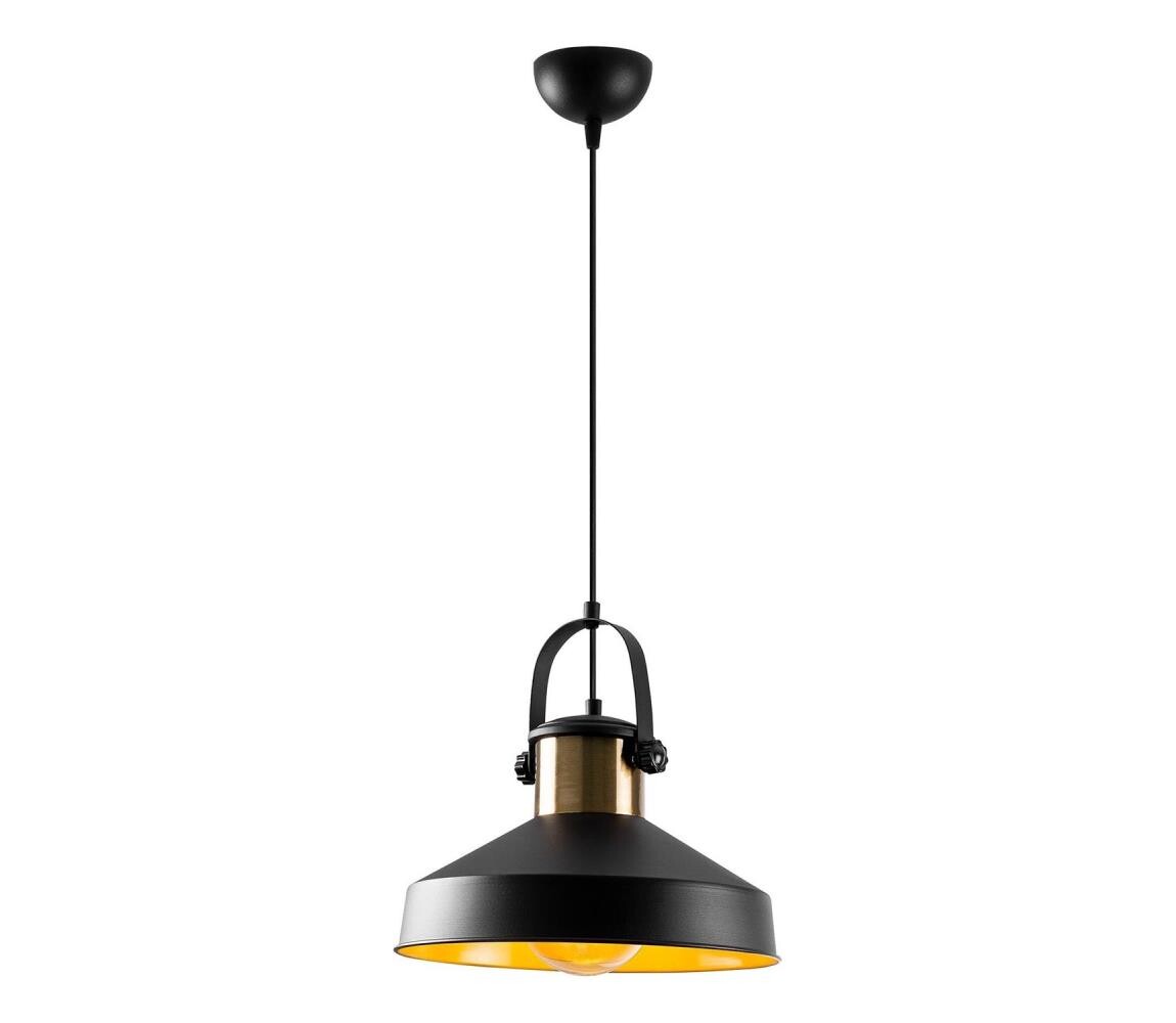 Lustr na lanku DODO 1xE27/40W/230V černá/bronzová