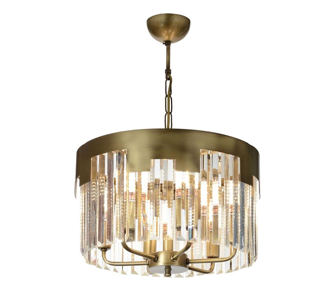 Lustr na řetězu CRYSTALLINE 6xE27/40W/230V bronzová