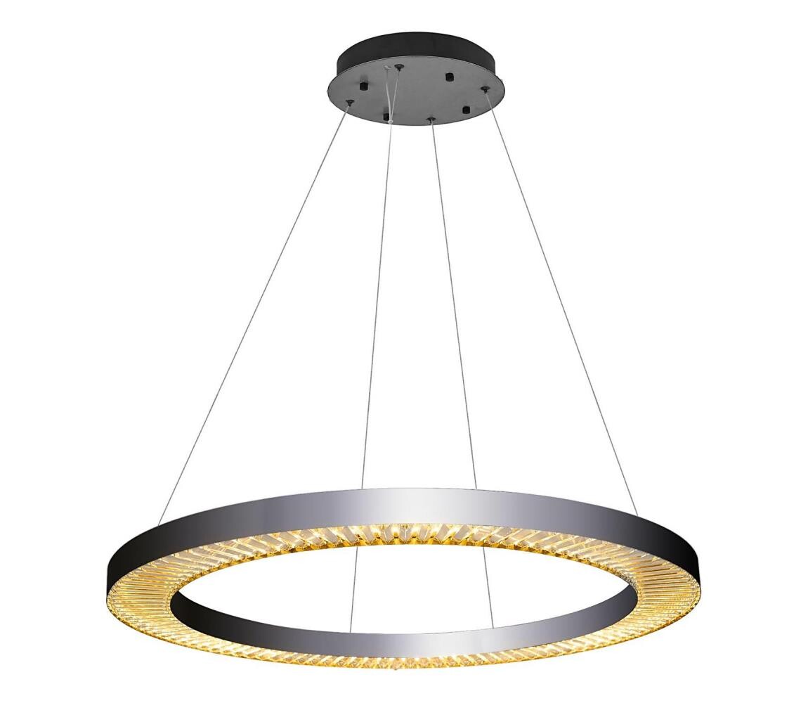 LED Lustr na lanku JESI LED/90W/230V 3000K pr. 100 cm stříbrná