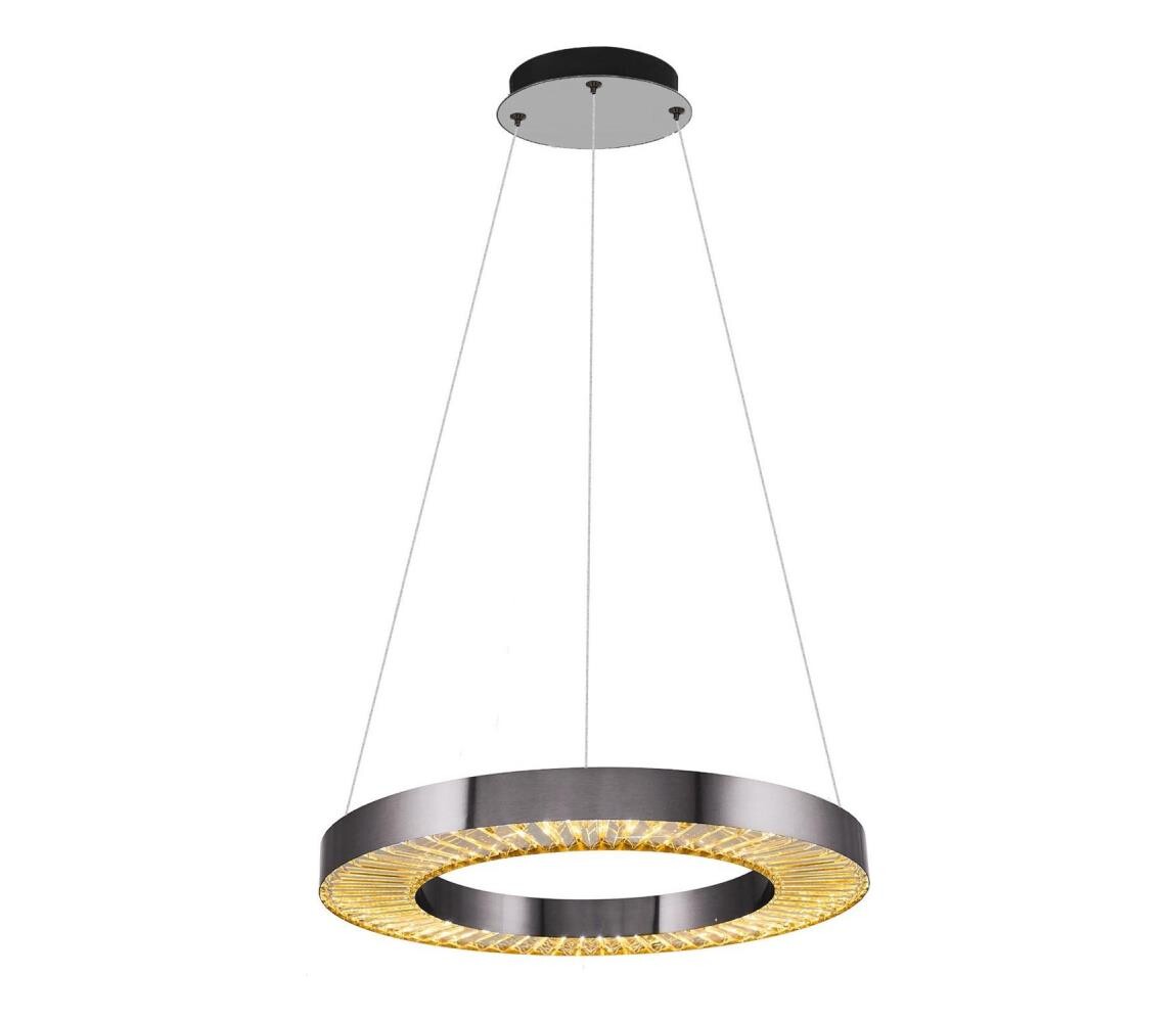 LED Lustr na lanku JESI LED/35W/230V 3000K pr. 60 cm stříbrná