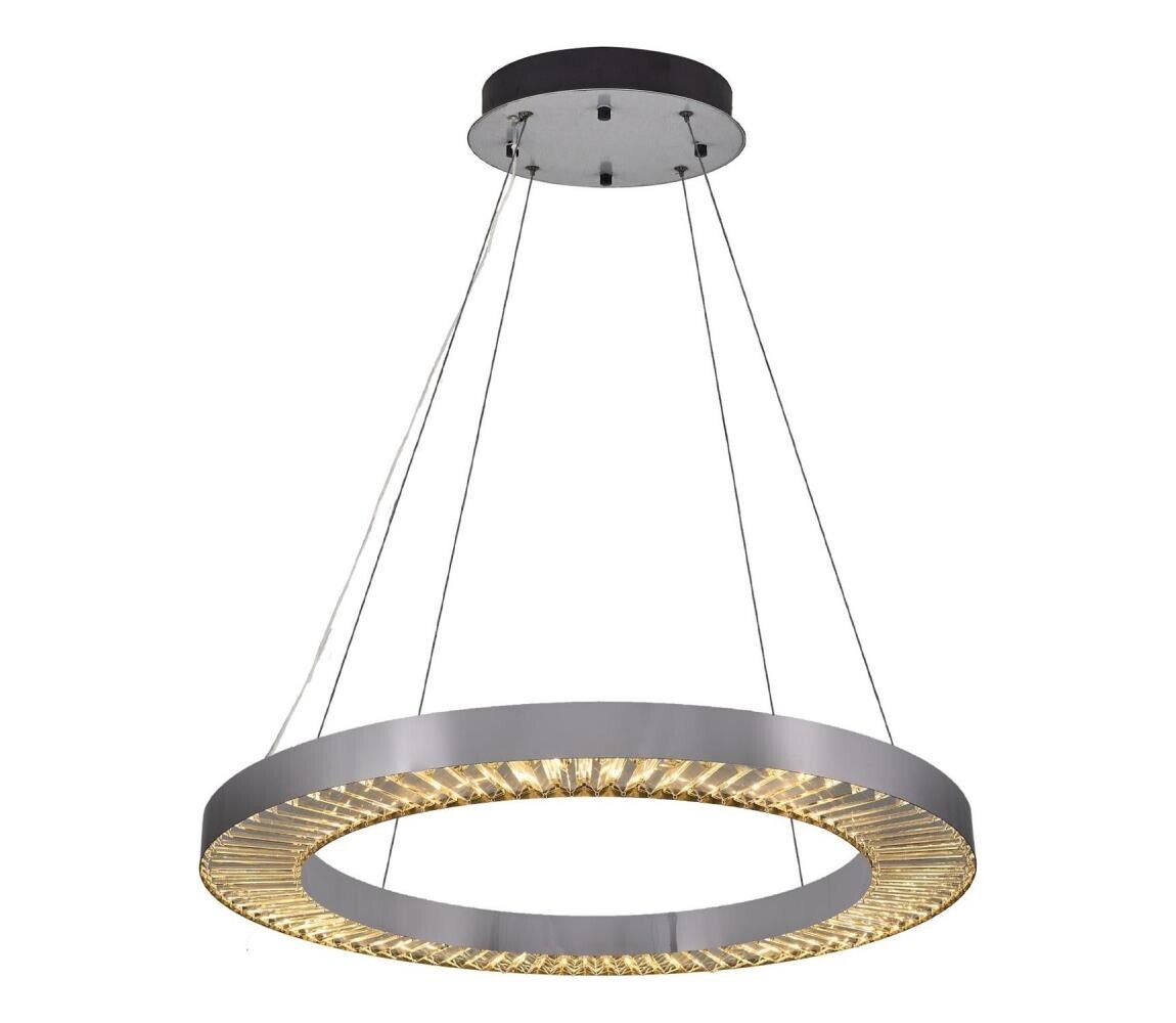 LED Lustr na lanku JESI LED/85W/230V 3000K pr. 80 cm stříbrná