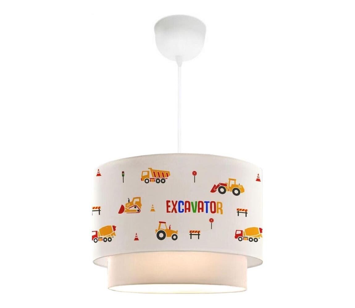 Dětský lustr CANDY 1xE27/40W/230V bílá/oranžová