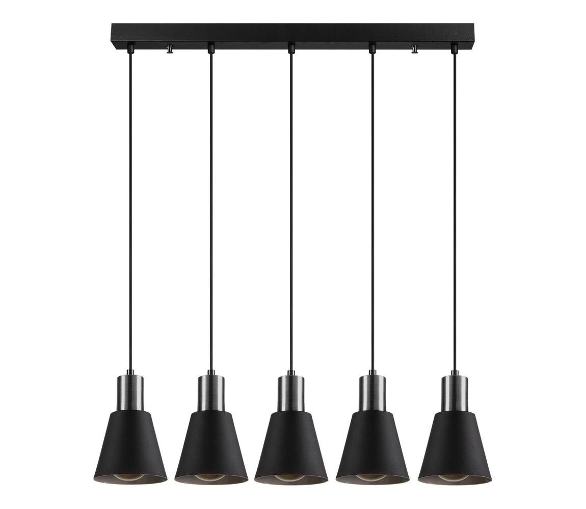 Lustr na lanku KEM 5xE27/40W/230V černá