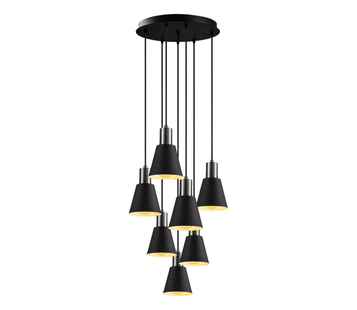 Lustr na lanku KEM 7xE27/40W/230V černá