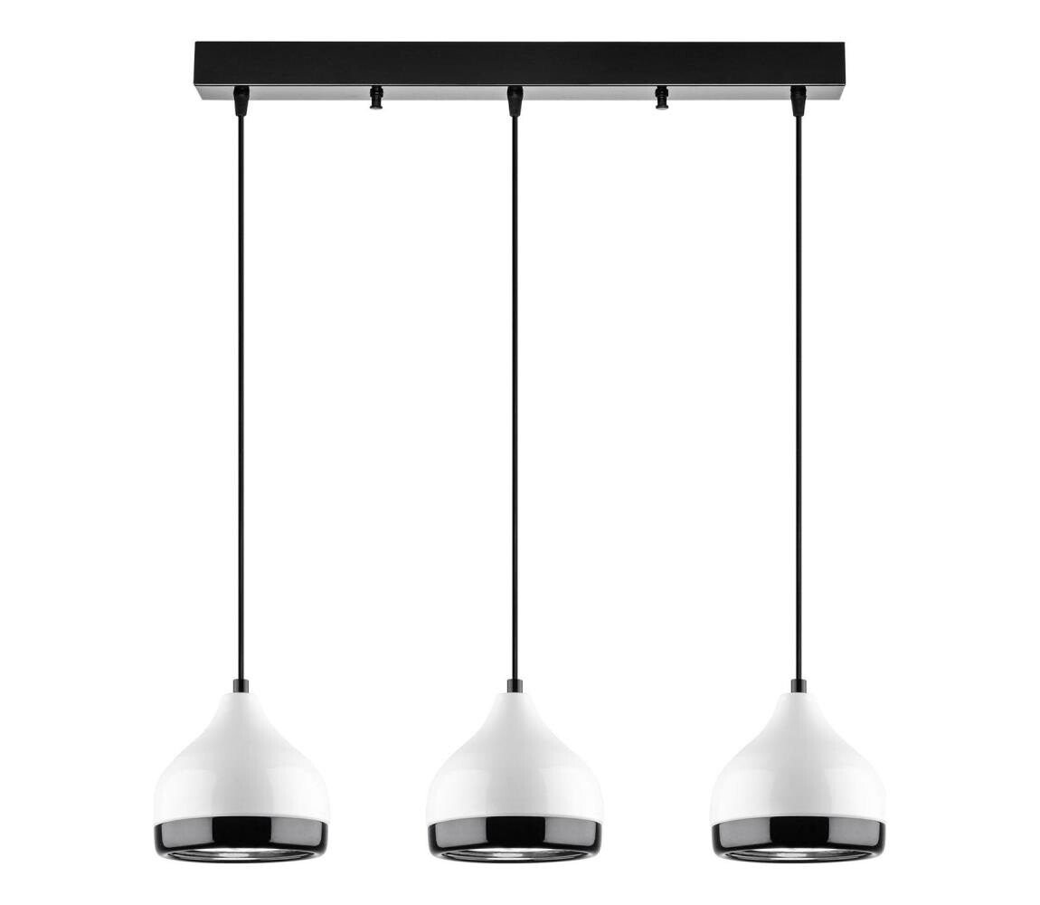 Lustr na lanku YILDO 3xE27/40W/230V bílá/černá