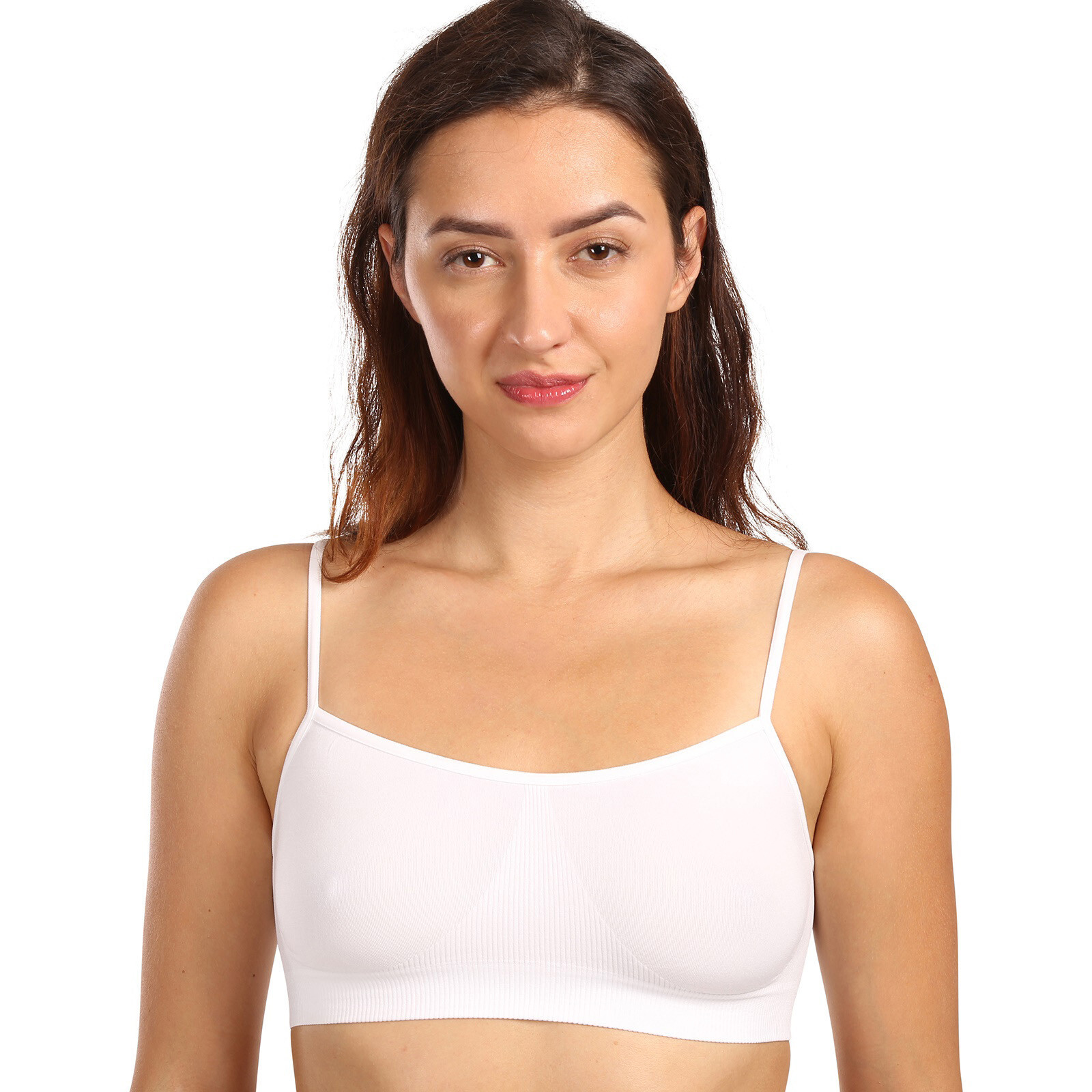 Dámská podprsenka Moravec bezešvá bílá (Daily top) L/XL