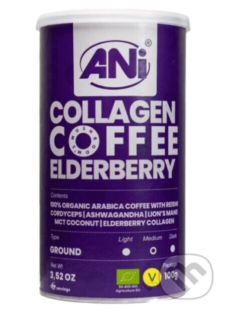 Kolagén Elderberry mletá káva plechovka - Ani