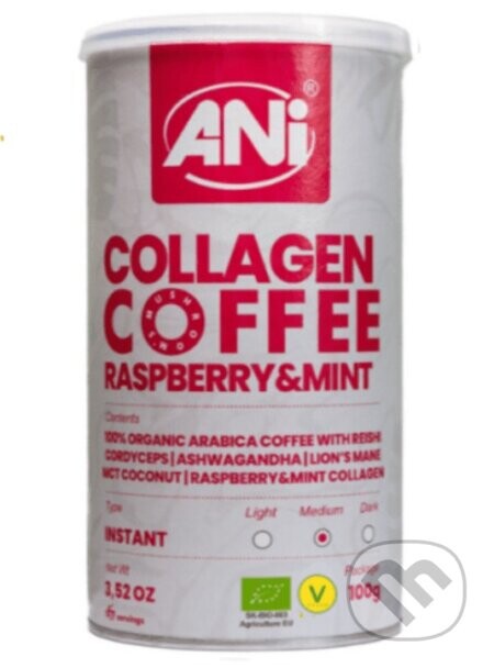 Kolagén Raspberry&Mint instantná káva plechovka - Ani
