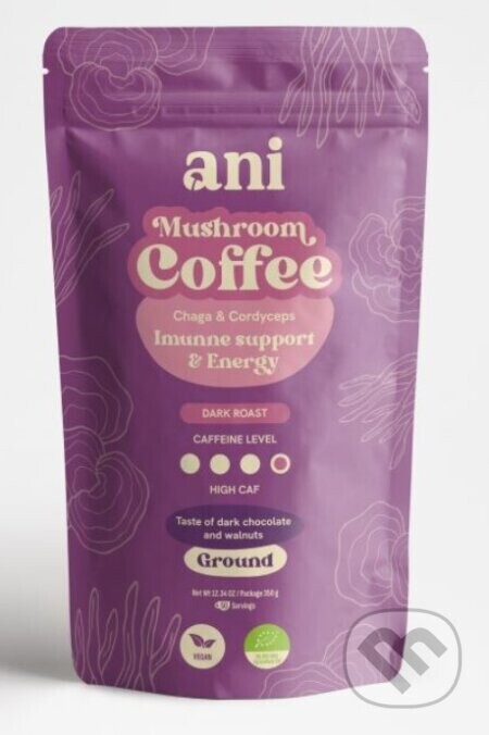 ANi Mushroom Coffee Imunne suport & Energy - mletá káva - Ani