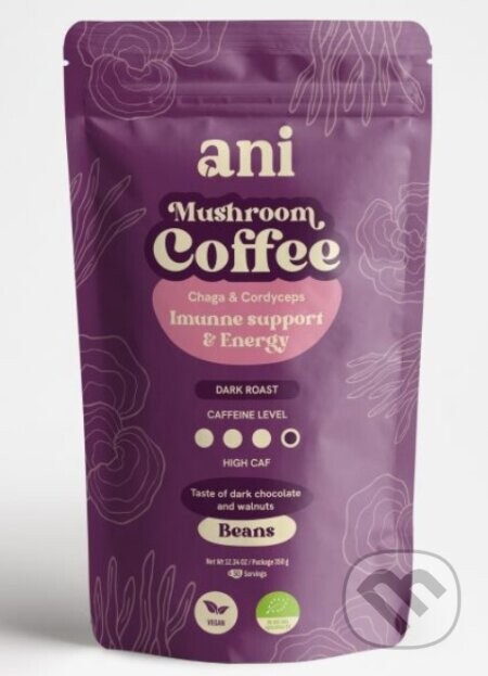 ANi Mushroom Coffee Imunne suport & Energy - zrnková káva - Ani