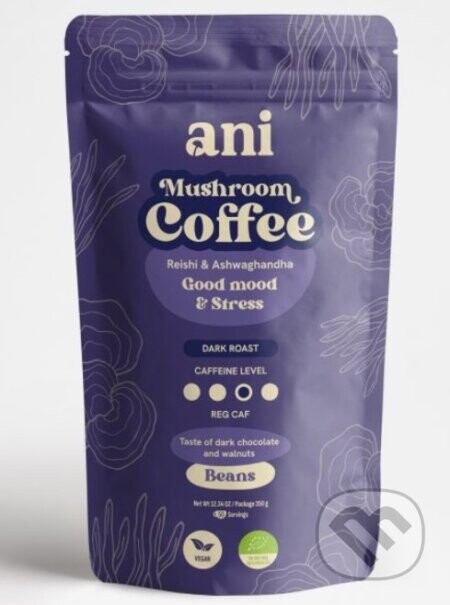 ANi Mushroom Coffee Good mood & Stress - zrnková káva - Ani