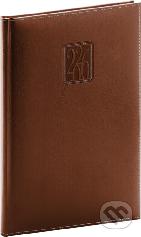 NOTIQUE Týždenný diár Panama 2026 (hnedý) - Notique