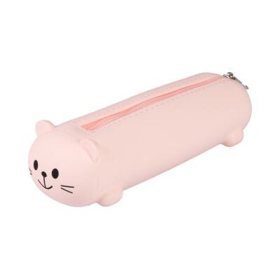 Silikonový penál - Oranžový medvěd Albi