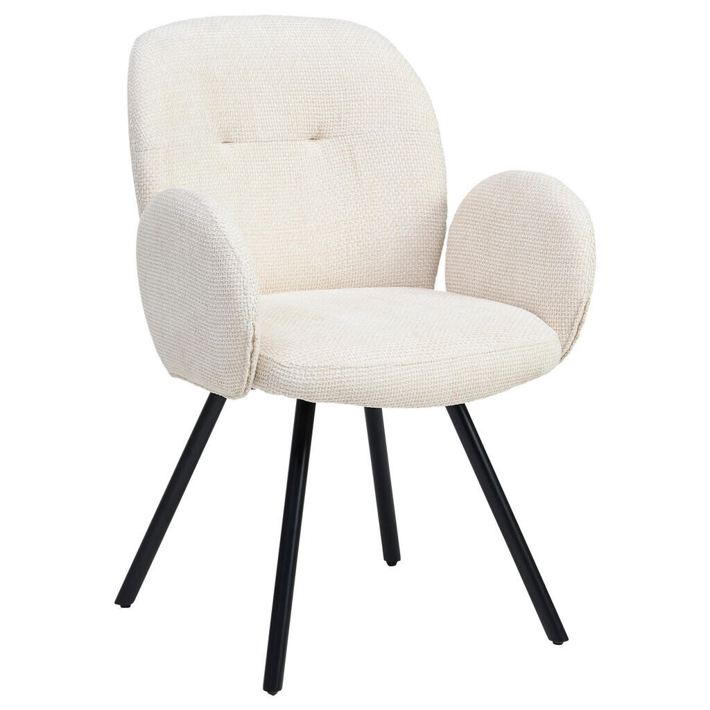 Livetastic ŽIDLE S PODRUČKAMI, železo, žinylka, černá, bílá