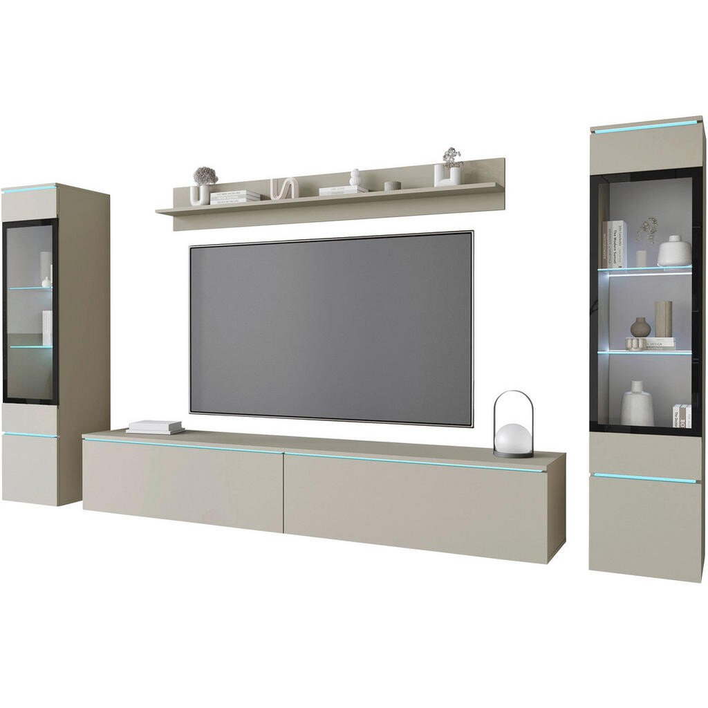 XXXL OBÝVACÍ STĚNA, béžová, kašmírová