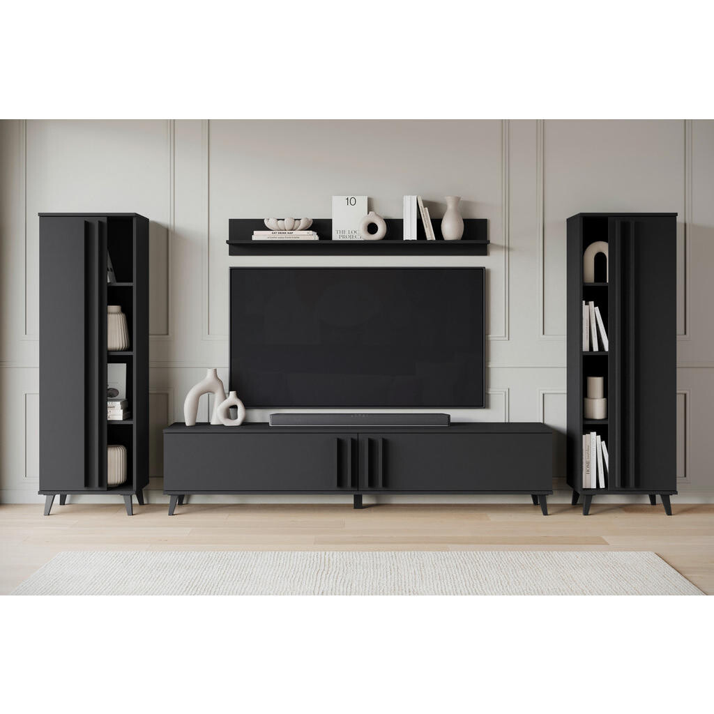 XXXL OBÝVACÍ STĚNA, černá