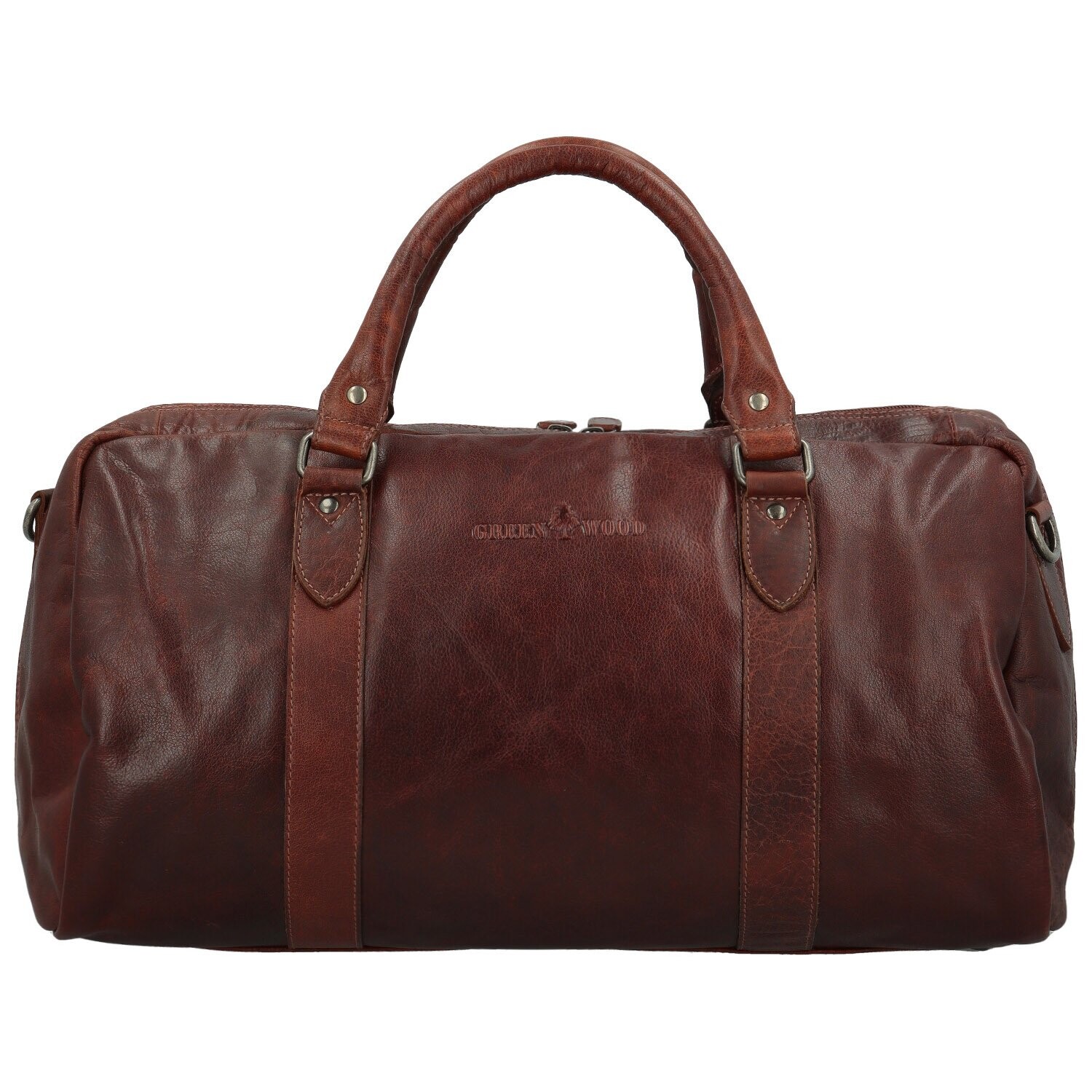 Kožená cestovní taška hnědá - Greenwood Adnan hnědá